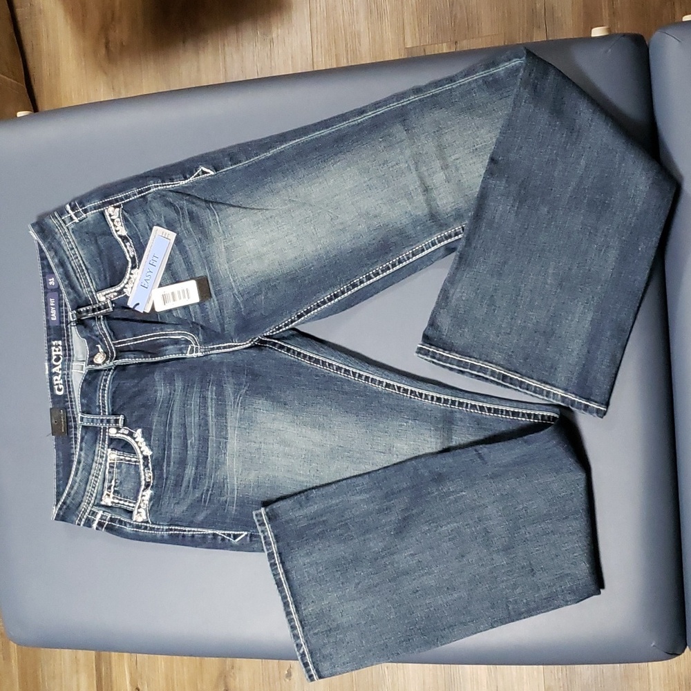 Grace in LA women's Boot Cut Easy Fit Jeans